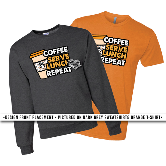 Coffee Serve Lunch Repeat