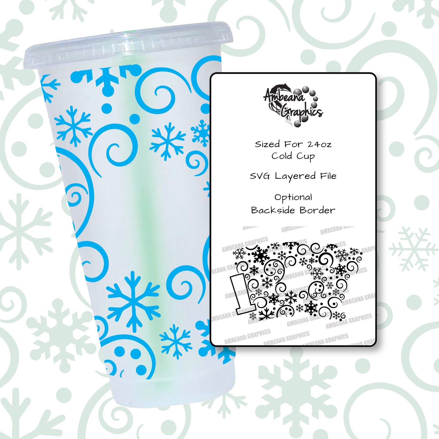 Starbucks Cold Cup - Snowflake Wonderland