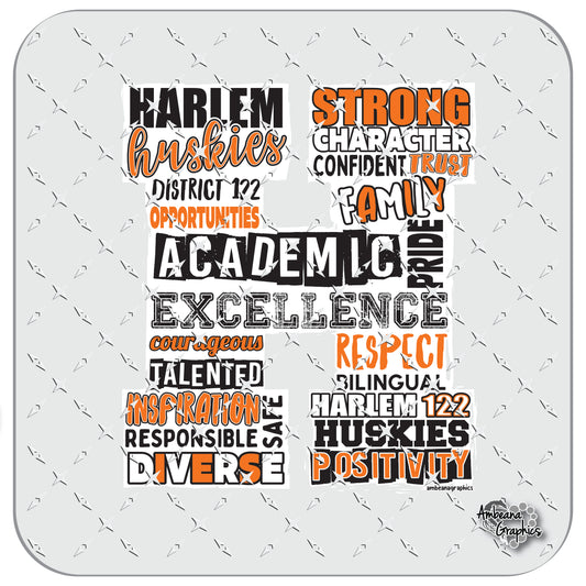 Harlem Huskies H Typography