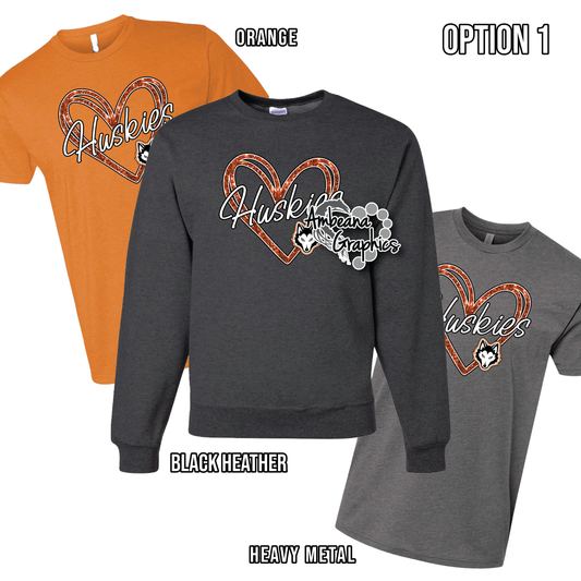 Huskies Scribble Heart (T-Shirt • Sweatshirt)