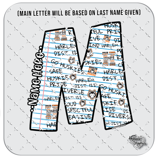 Notebook Paper Monogram