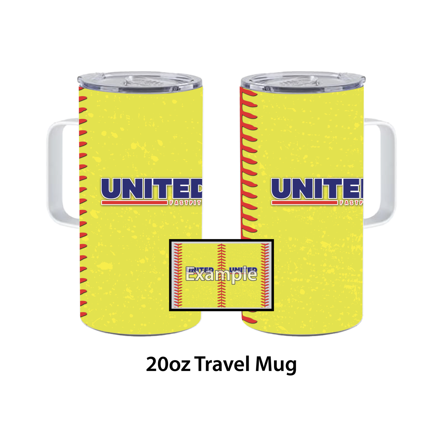 United Fastpitch Softball Lace • 20oz Travel Mug Tumbler