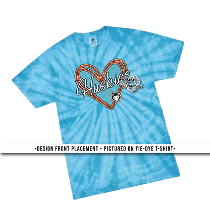Scribble Heart Huskie (Faux Sequins)