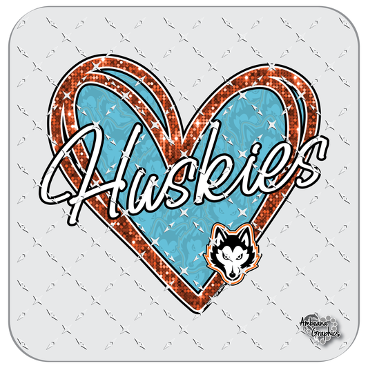Scribble Heart Huskie (Faux Sequins)