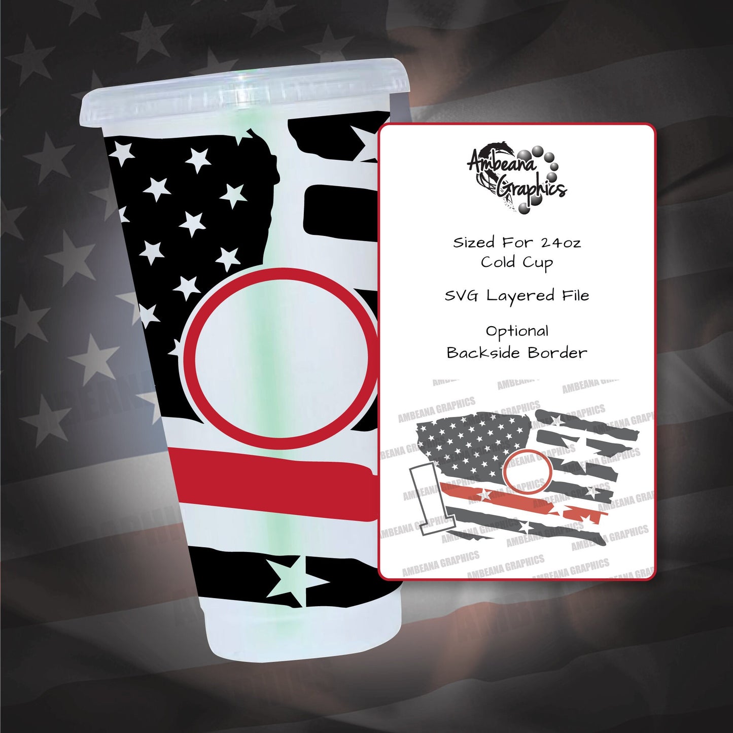 Starbucks Cold Cup - Flag