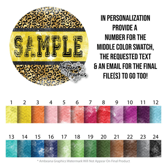 Custom Leopard/Cheetah Text (Sublimation/DTF - PNG)